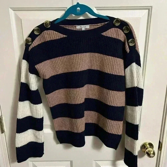 Madewell Sweaters - Madewell Boxy Oversize Sweater Women’s Wool Blend Tortoise Shell Size XXS